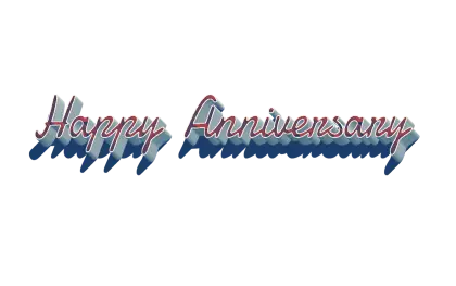 Stylized Happy Anniversary Text