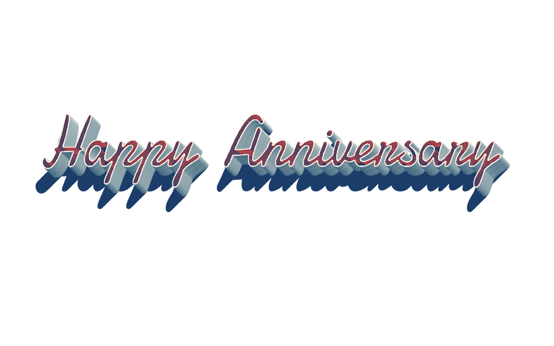 Stylized Happy Anniversary Text