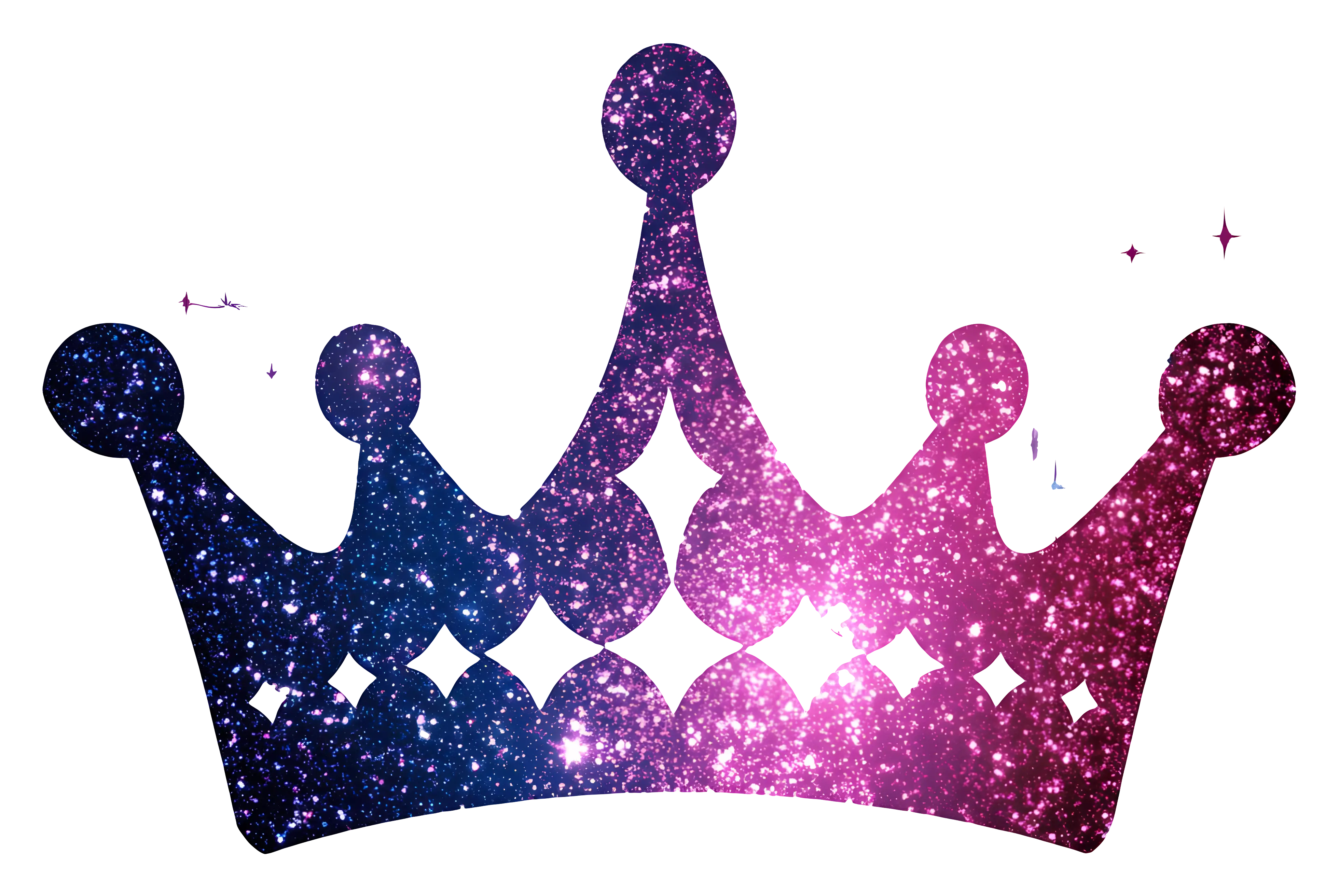 Galaxy Gradient Crown Illustration