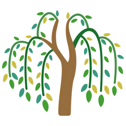 Simple Illustration of a Tree with Leaves