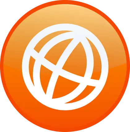 Orange Globe Icon