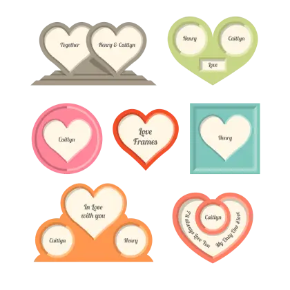 Heart-shaped Photo Frames for Love