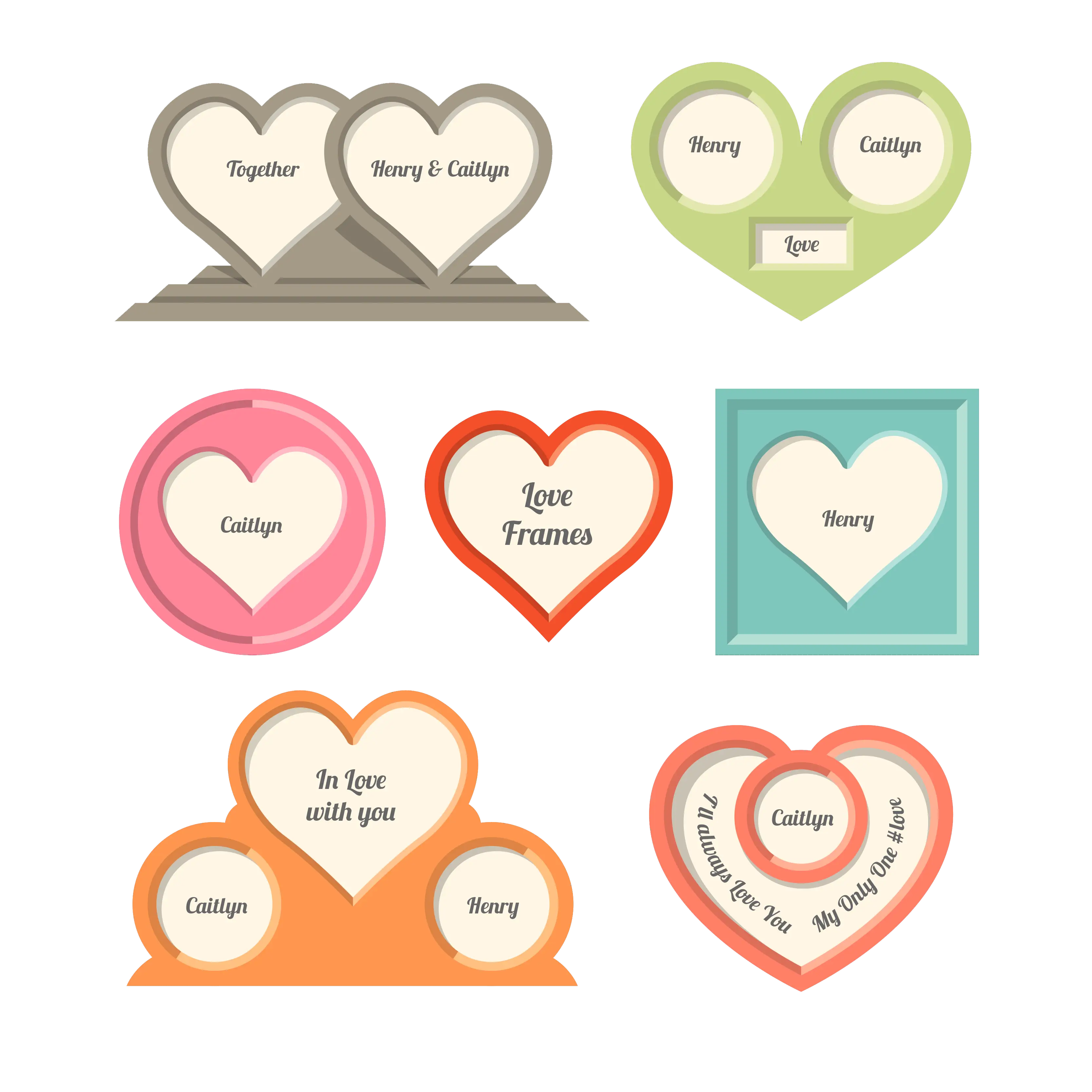Heart-shaped Photo Frames for Love