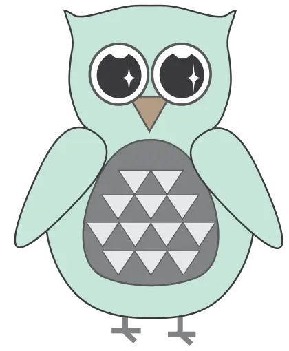Mint Green Cartoon Owl Illustration