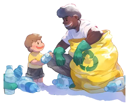 Recycling Activity with Bottles