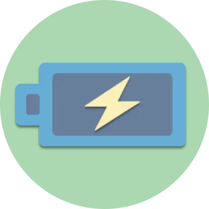 Battery Icon with Charging Symbol