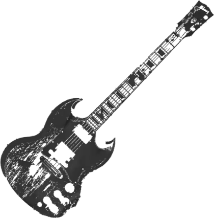 Black Electric Guitar Illustration