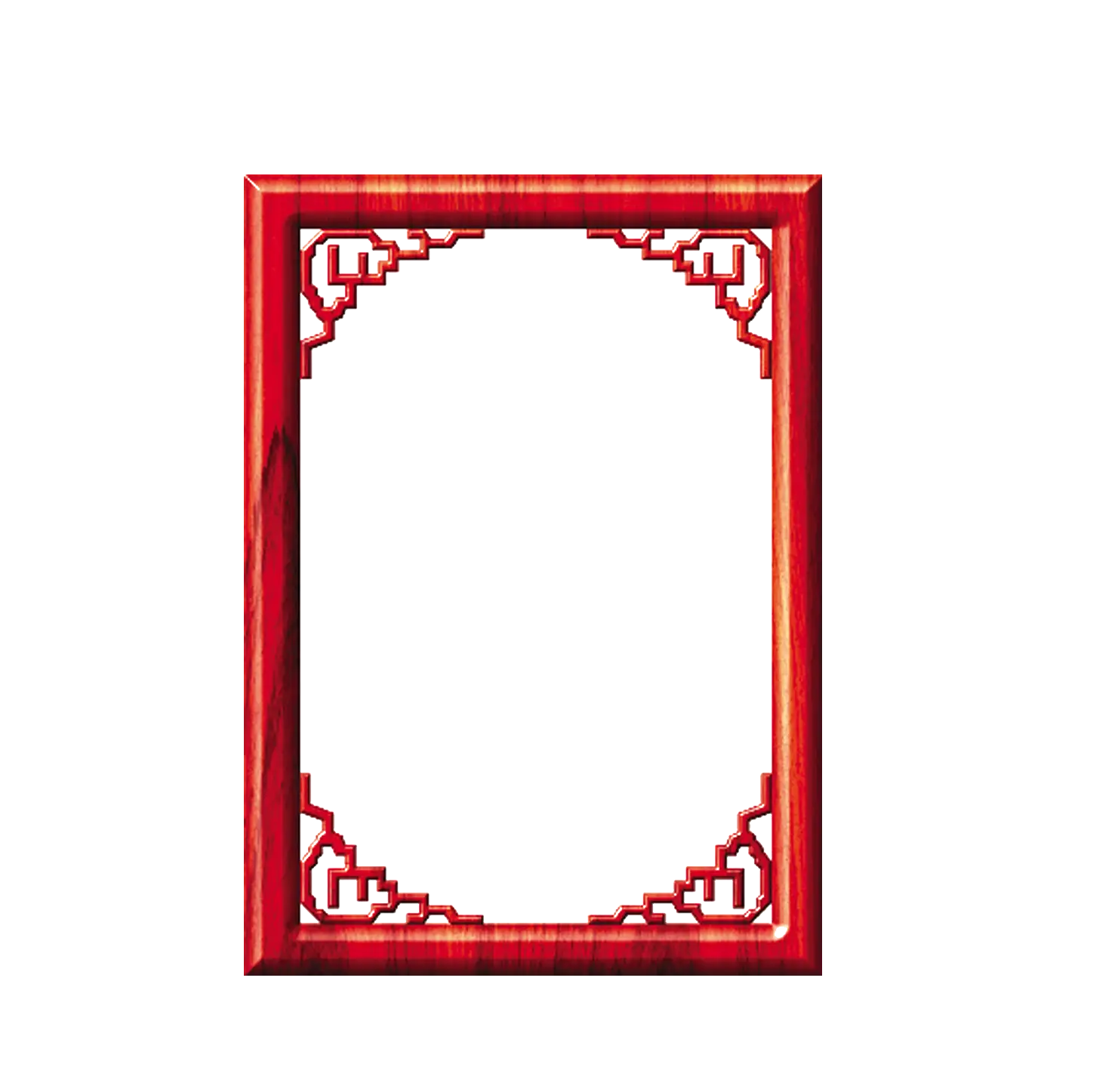 Decorative Red Frame with Intricate Design