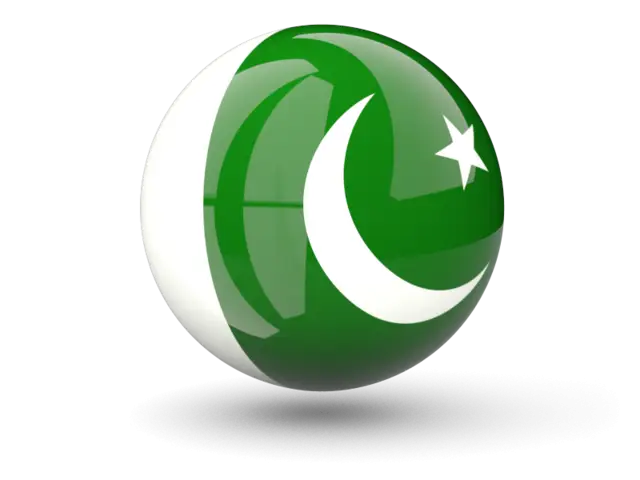 Green and White Sphere with Crescent and Star