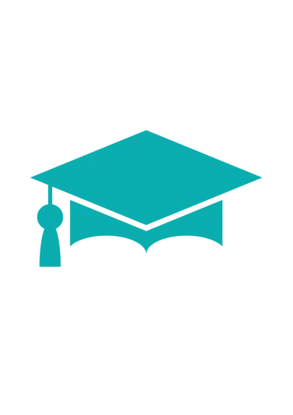 Turquoise Graduation Cap Illustration