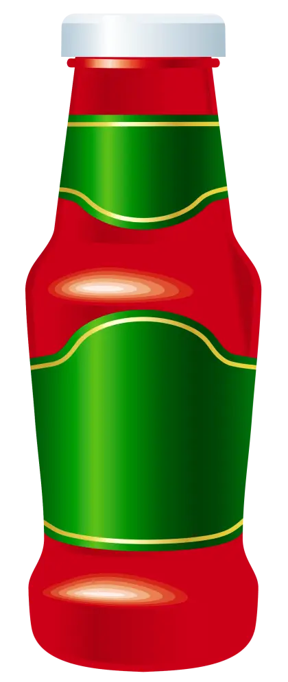Red Bottle with Green Label
