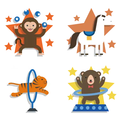 Circus Animals Performing Tricks