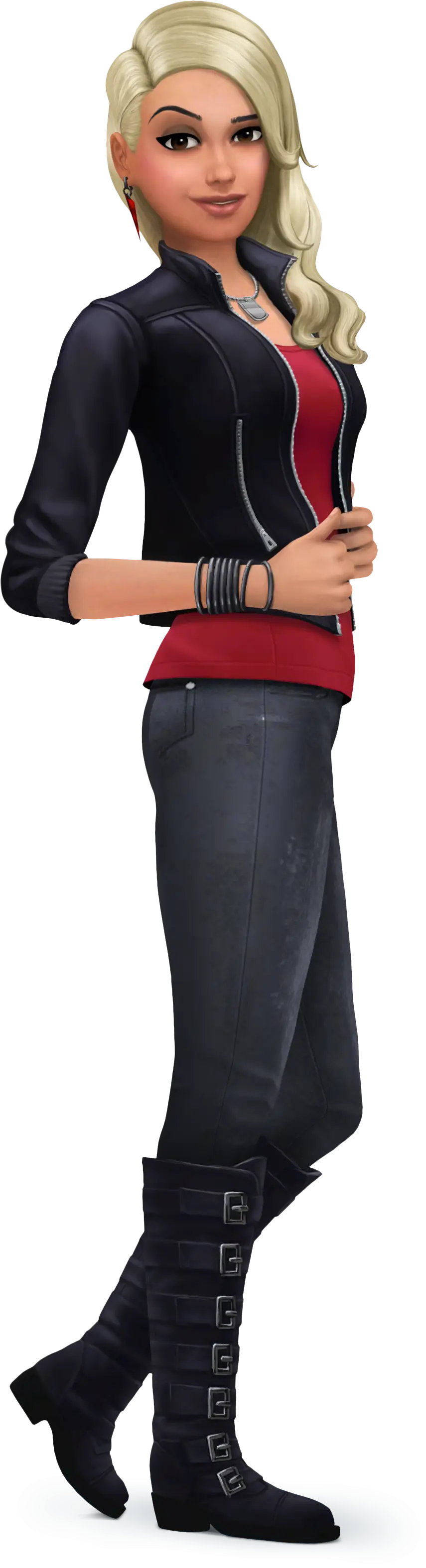 Sims Character in Black Jacket