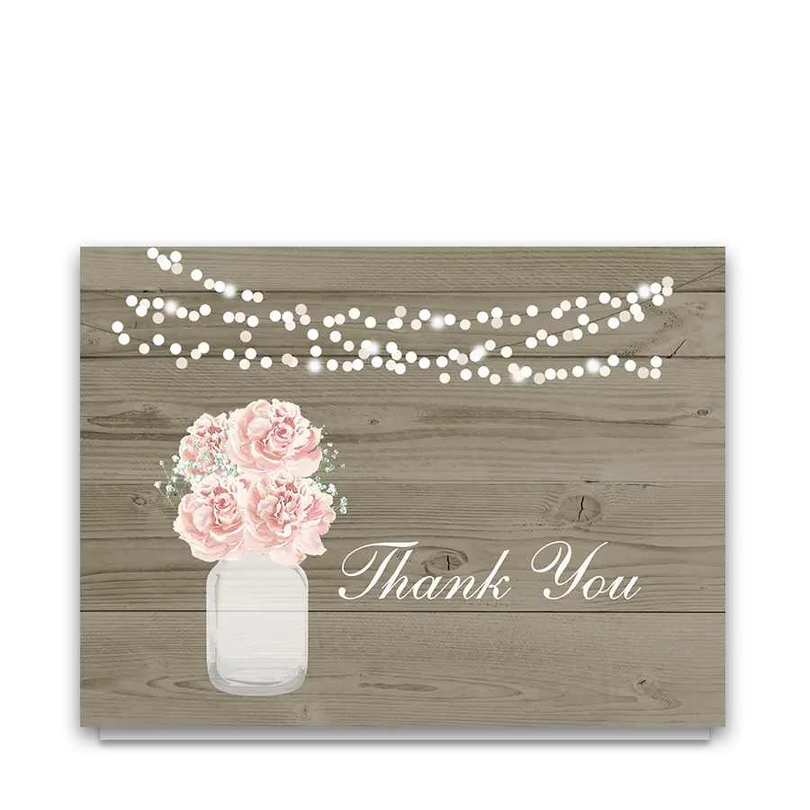 Thank You Card with Elegant Floral Design