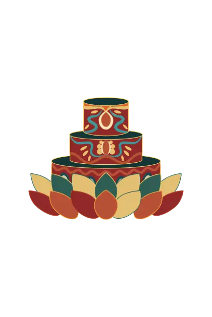 Colorful Traditional Decorative Cake