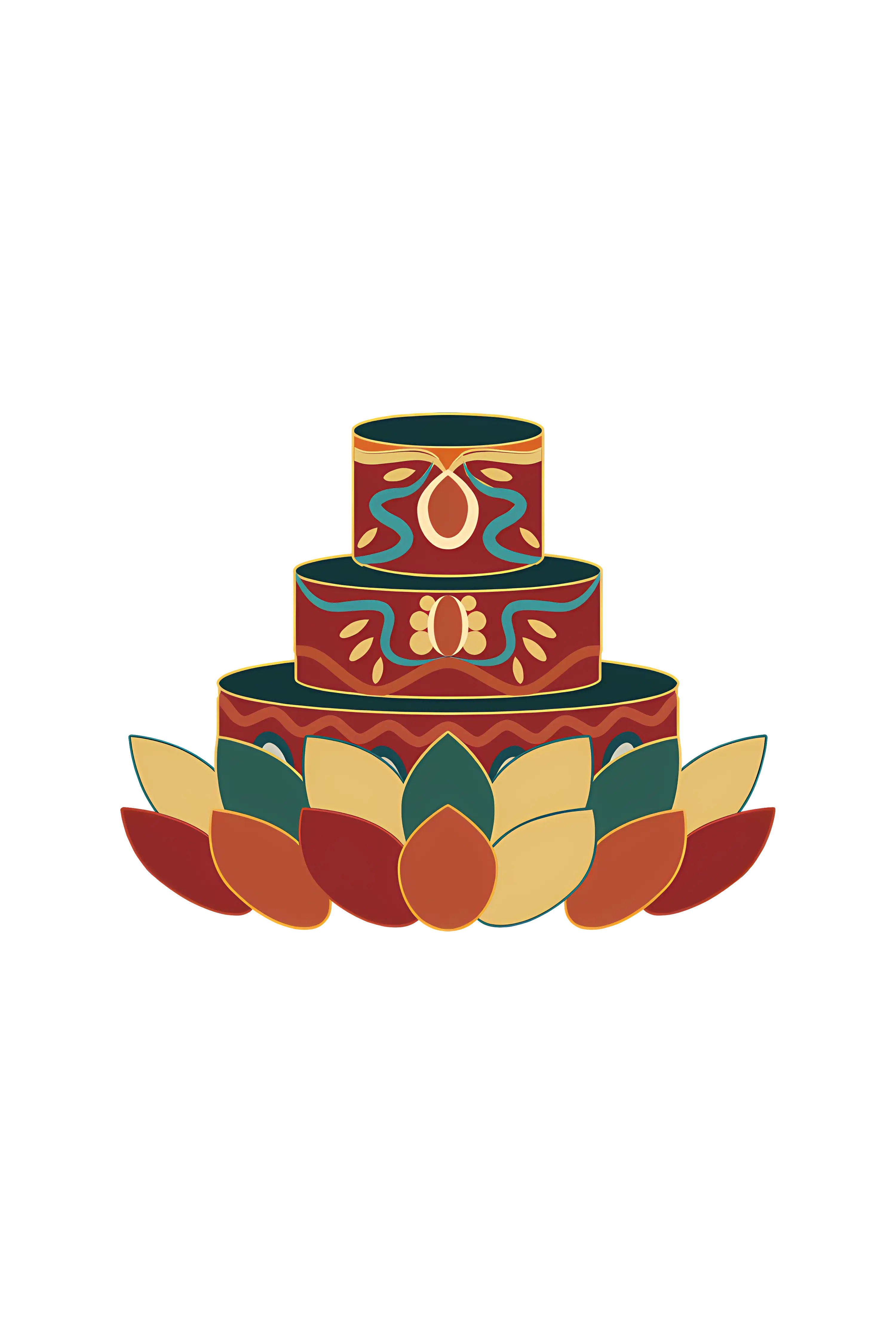 Colorful Traditional Decorative Cake