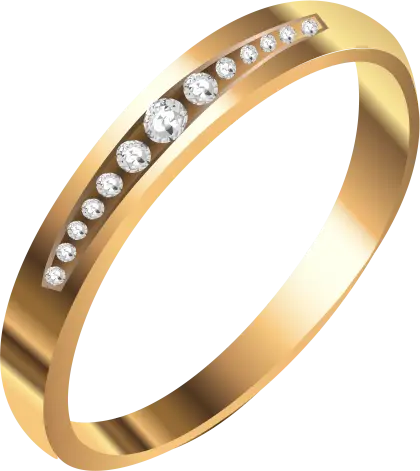 Gold Ring with Diamonds