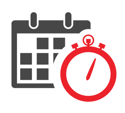 Time Management Concept with Calendar and Stopwatch
