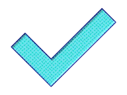 Blue Check Mark Symbol for Approval