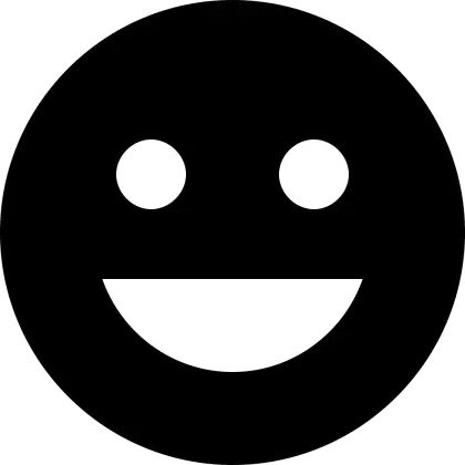 Black and White Happy Face Symbol