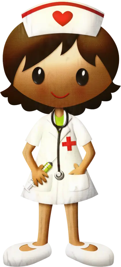 Cute Cartoon Nurse with Medical Tools