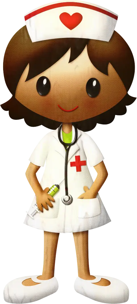 Cute Cartoon Nurse with Medical Tools
