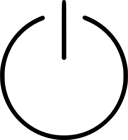 Minimalist Power Button Icon for Technology