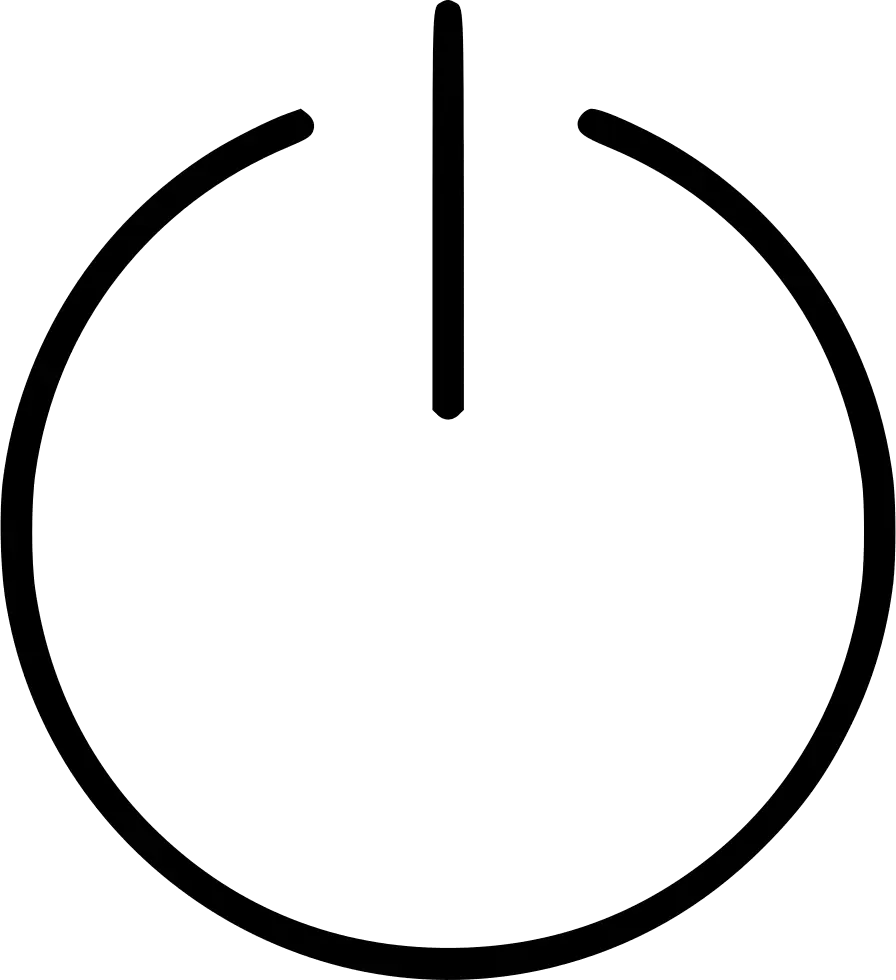 Minimalist Power Button Icon for Technology