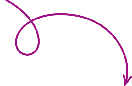 Curved Purple Arrow with Loop