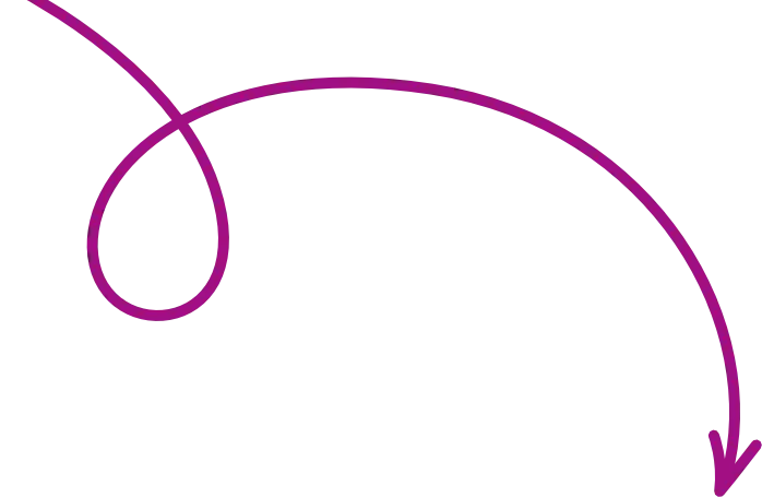 Curved Purple Arrow with Loop