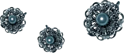 Ornate Buttons with Pearl Center