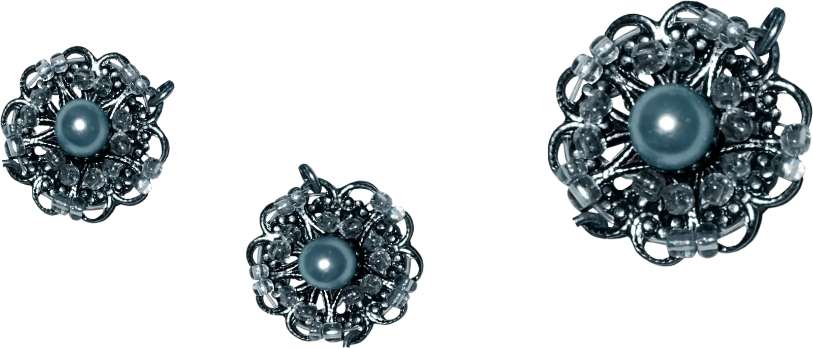 Ornate Buttons with Pearl Center