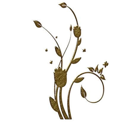 Golden Floral Decorative Design