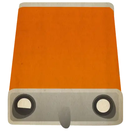 Orange Book with Eyes