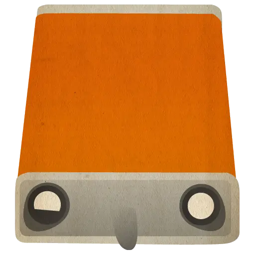Orange Book with Eyes