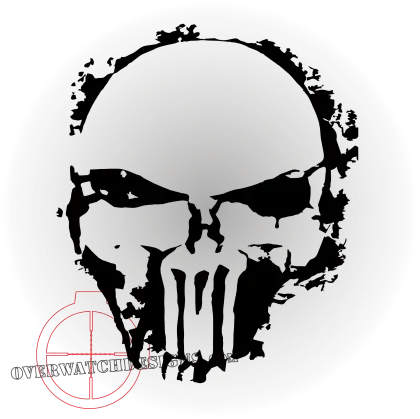 Black Grunge Skull Symbol