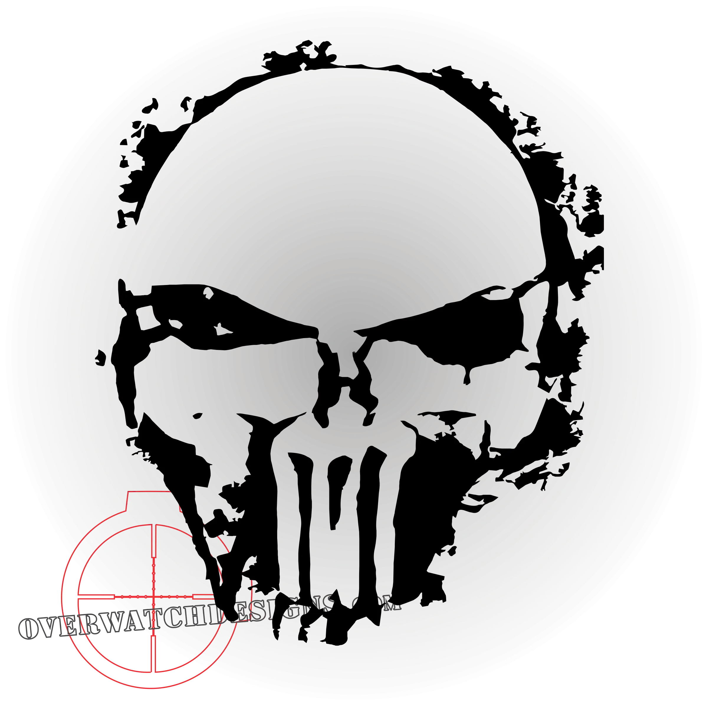 Black Grunge Skull Symbol
