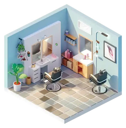 Modern Hair Salon Interior