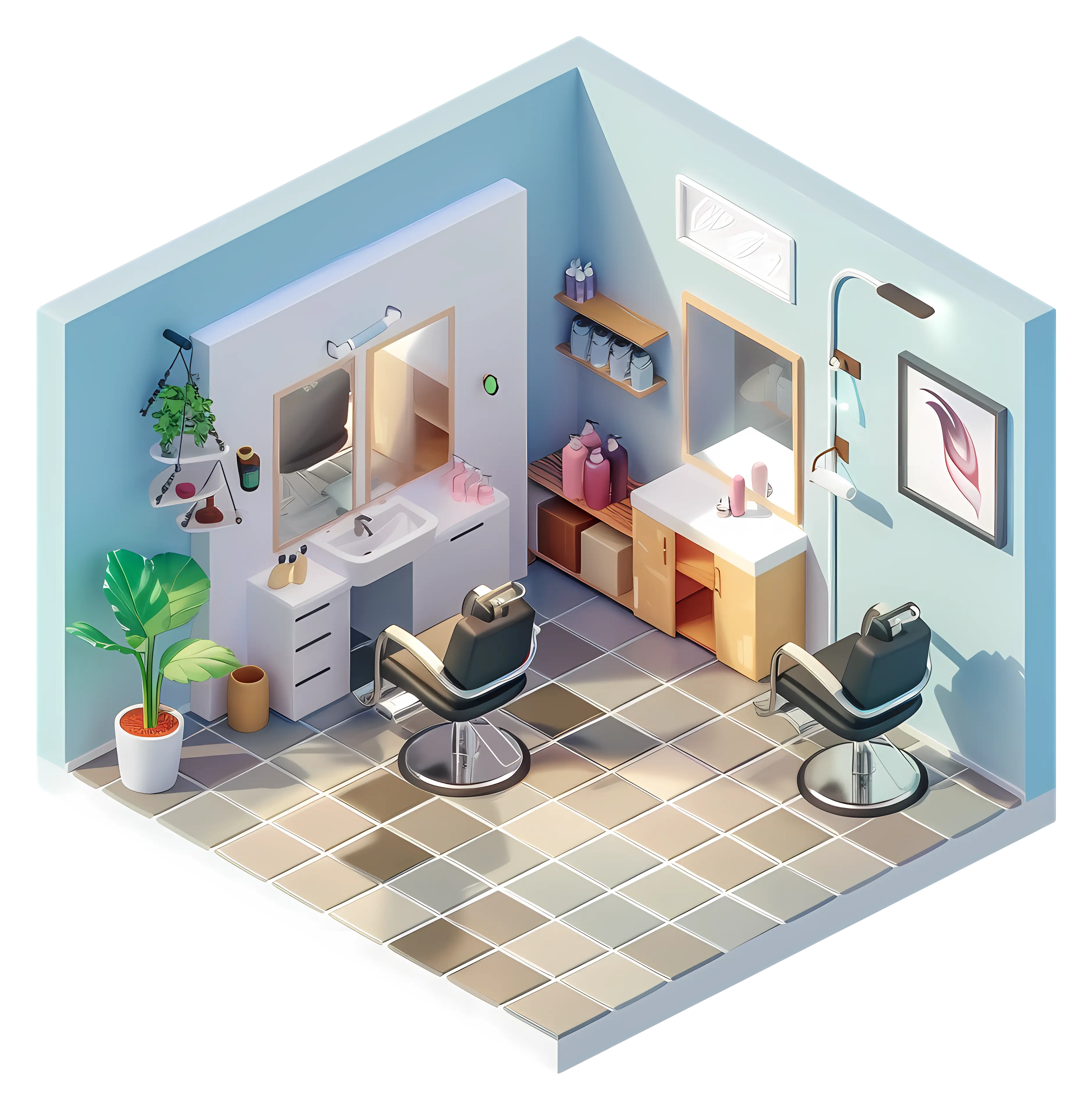 Modern Hair Salon Interior