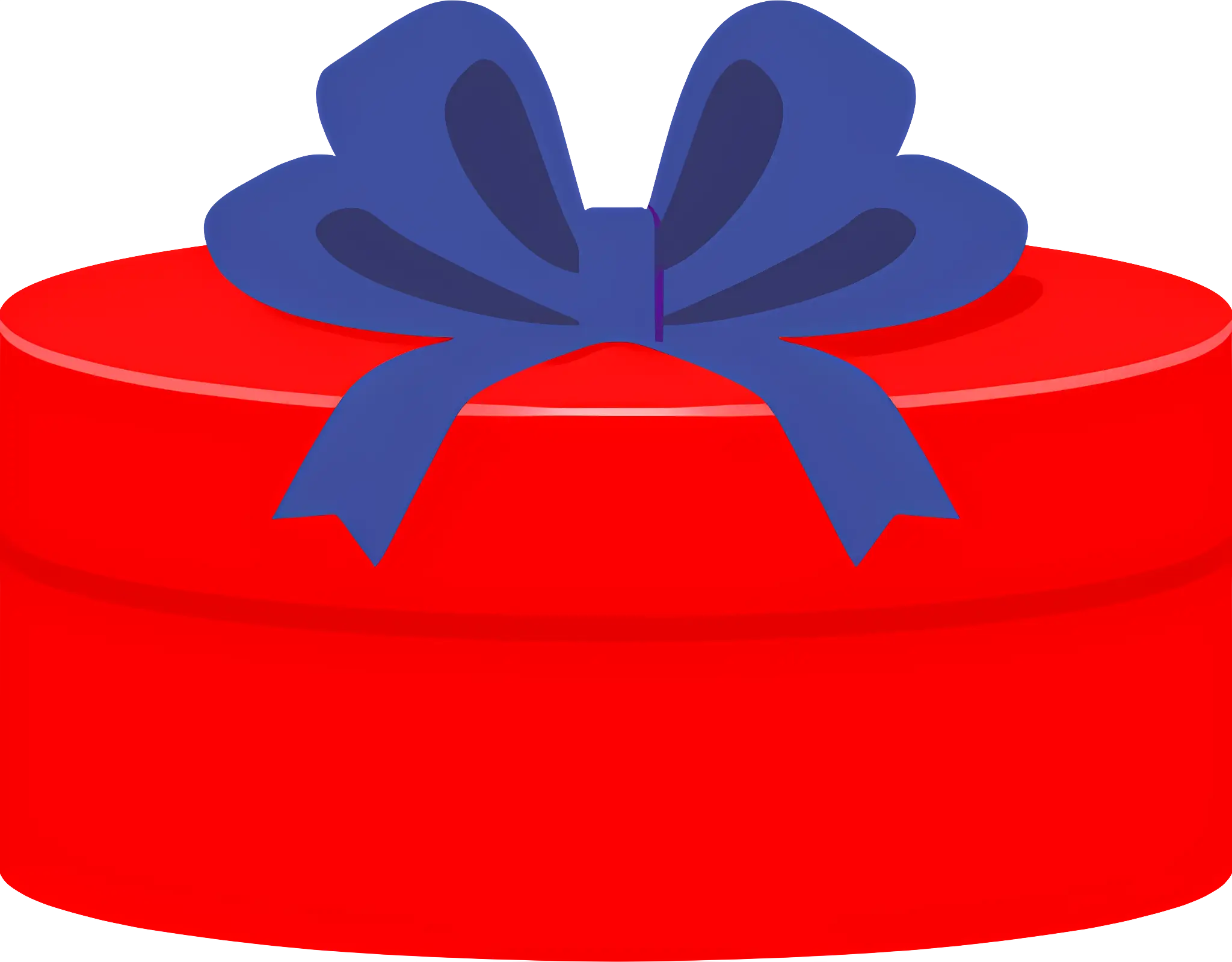 Red Gift Box with Blue Ribbon