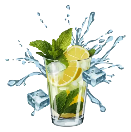 Refreshing Mojito Cocktail with Lime and Mint