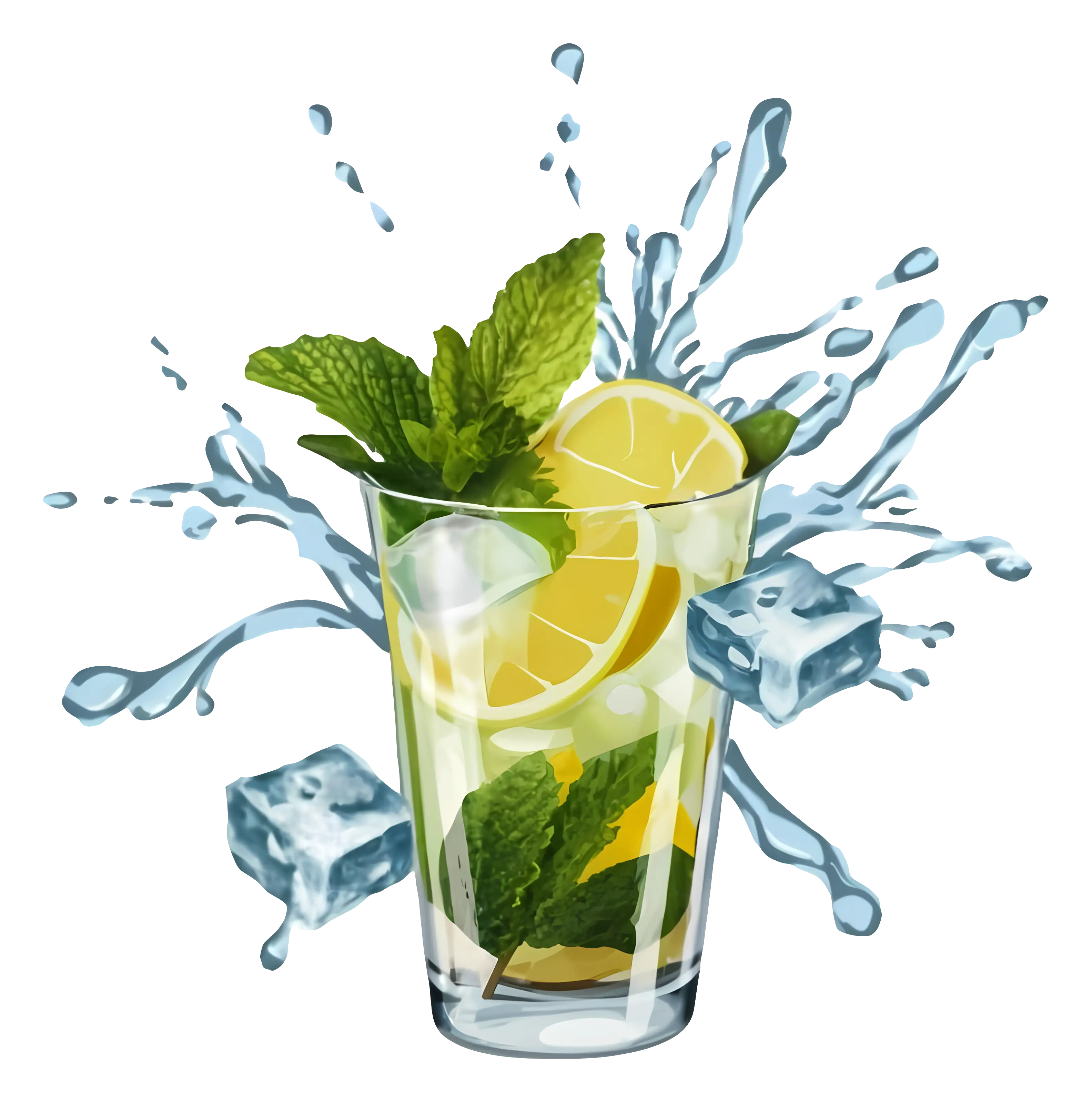 Refreshing Mojito Cocktail with Lime and Mint