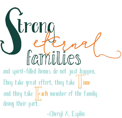 Inspirational Quote on Strong Eternal Families