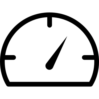 Minimalist Speedometer Icon Representation