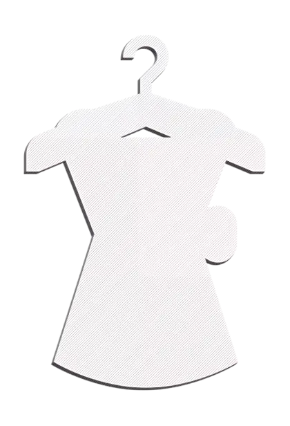 White Dress Hanger Silhouette Illustration