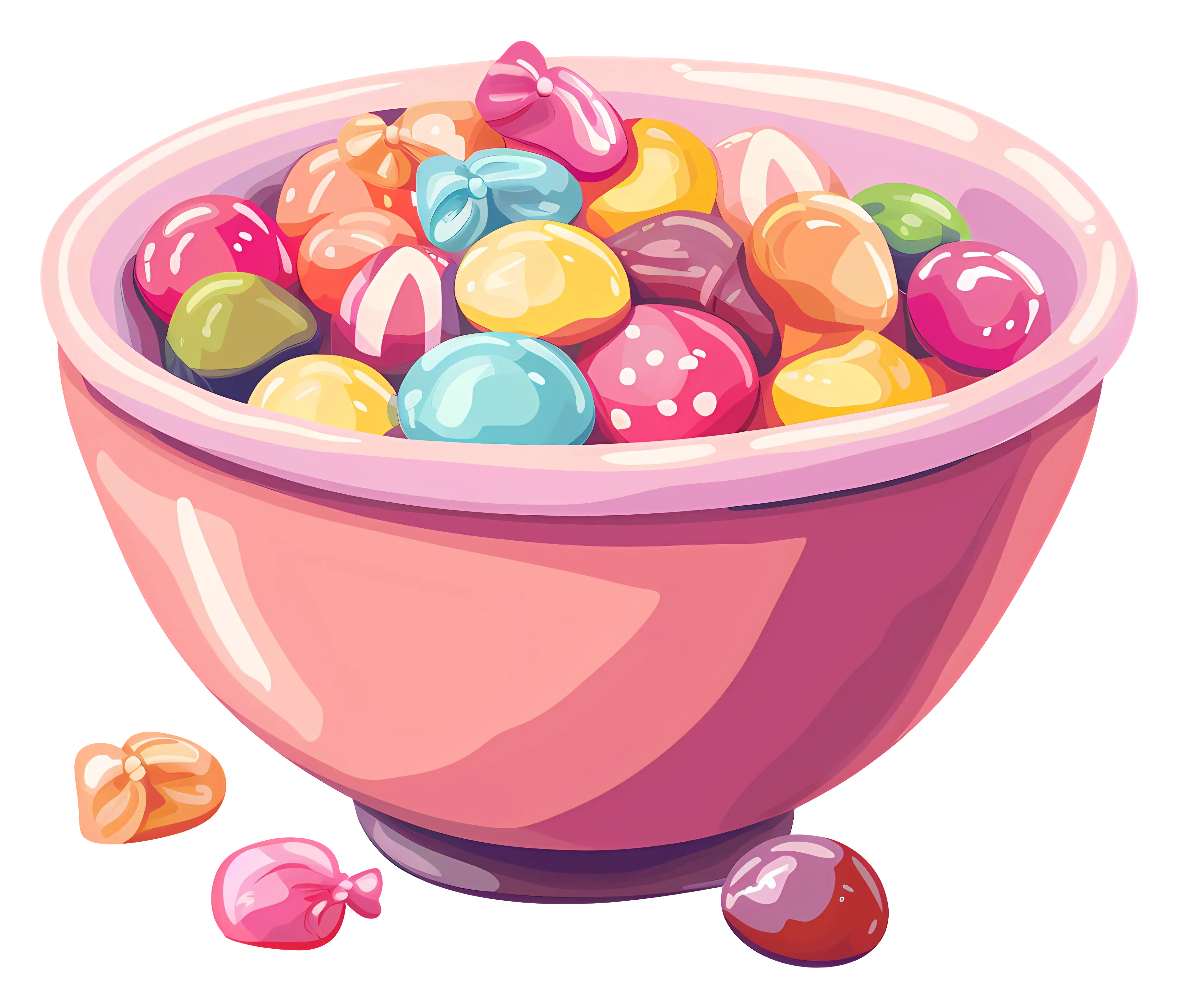 Bowl of Bright and Colorful Candies