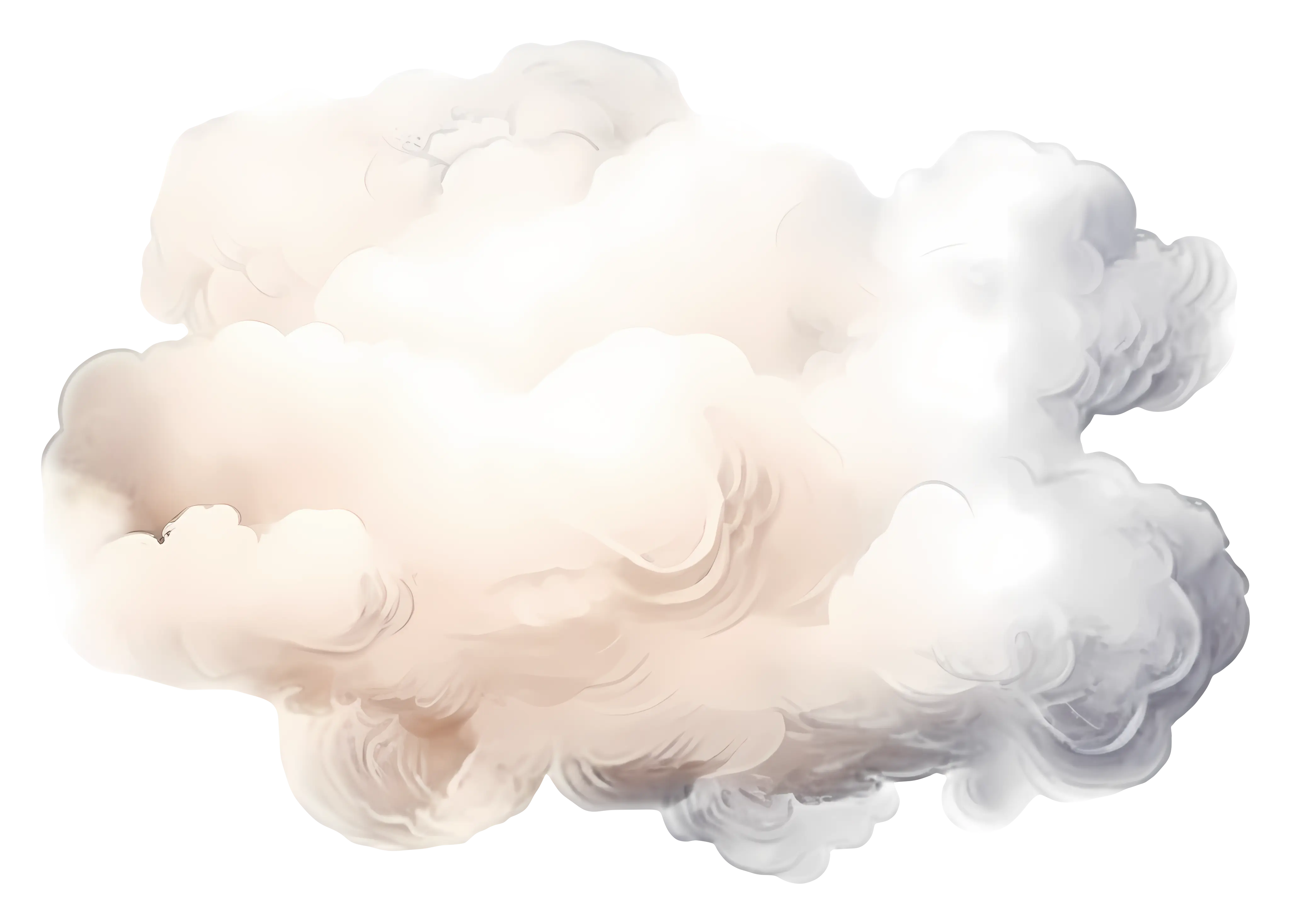 Realistic Fluffy Cloud Illustration