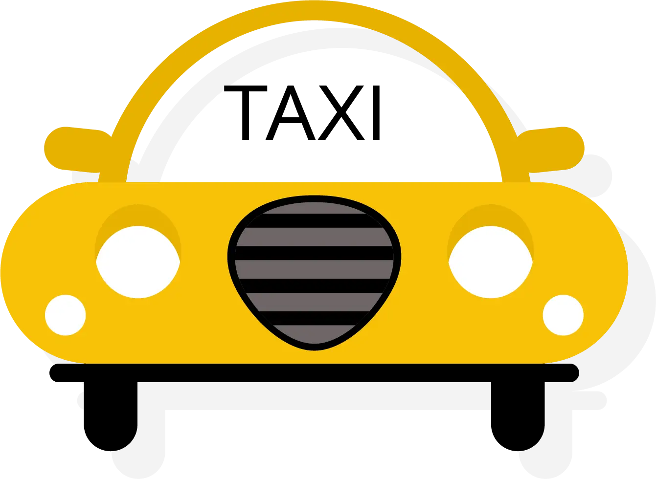 Yellow Taxi Icon Illustration