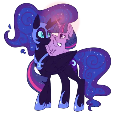 Fantasy Cartoon Ponies Illustration