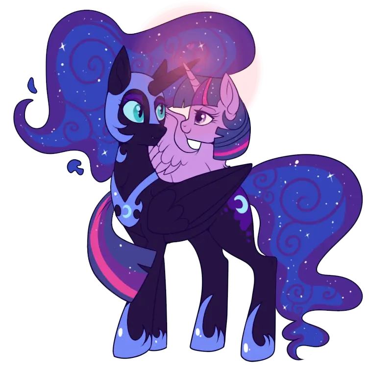 Fantasy Cartoon Ponies Illustration